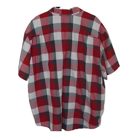 EUC Orvis Shirt Mens Size XXL Red White Plaid Performance Fishing Shirt‎ - Picture 2 of 7